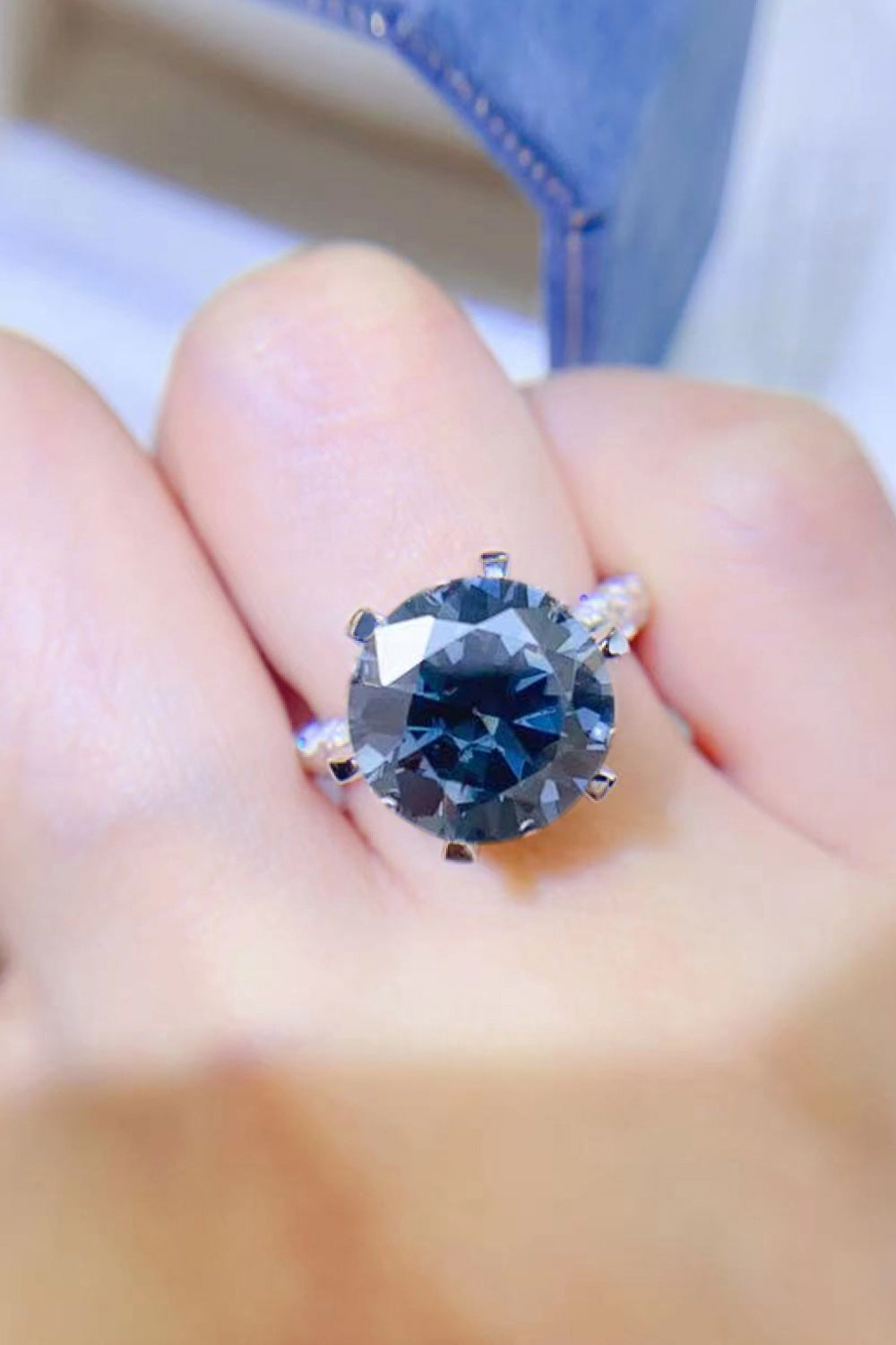 5 Carat Moissanite 925 Sterling Silver Ring - The Daily Makeover