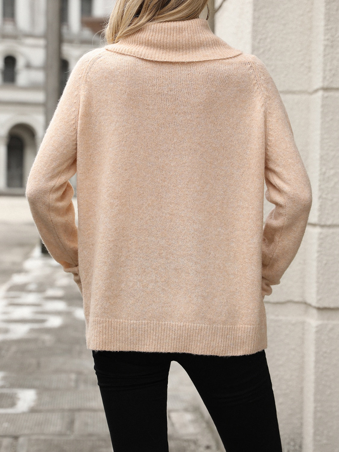 Turtleneck Long Sleeve Sweater - The Daily Makeover