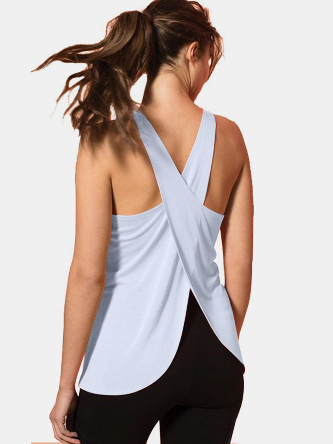 Crisscross Scoop Neck Active Tank - The Daily Makeover