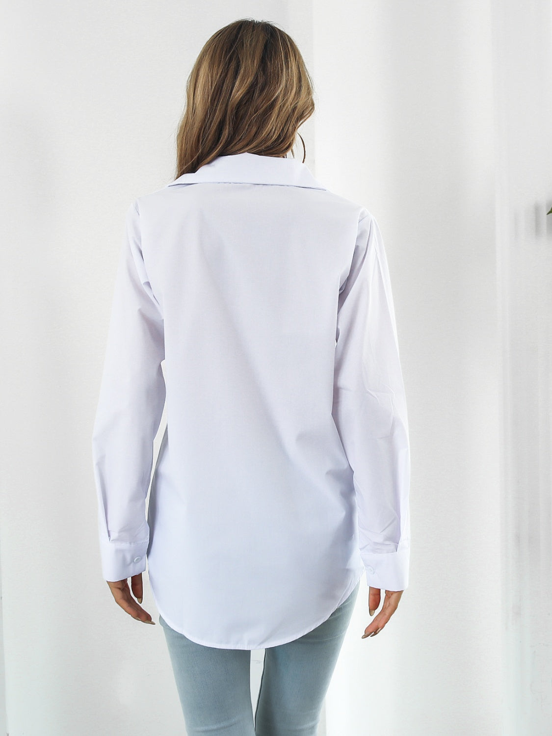 Collared Neck Buttoned Shirt with Pockets - The Daily Makeover