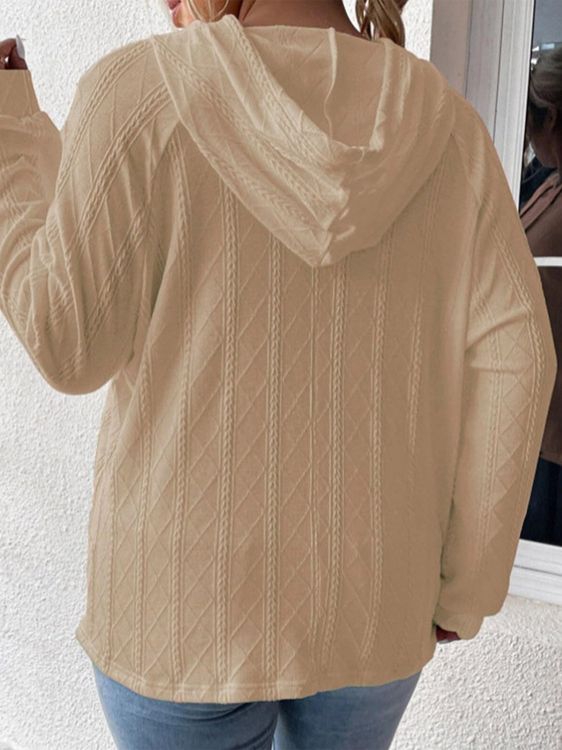 Full Size Drawstring Long Sleeve Hoodie - The Daily Makeover