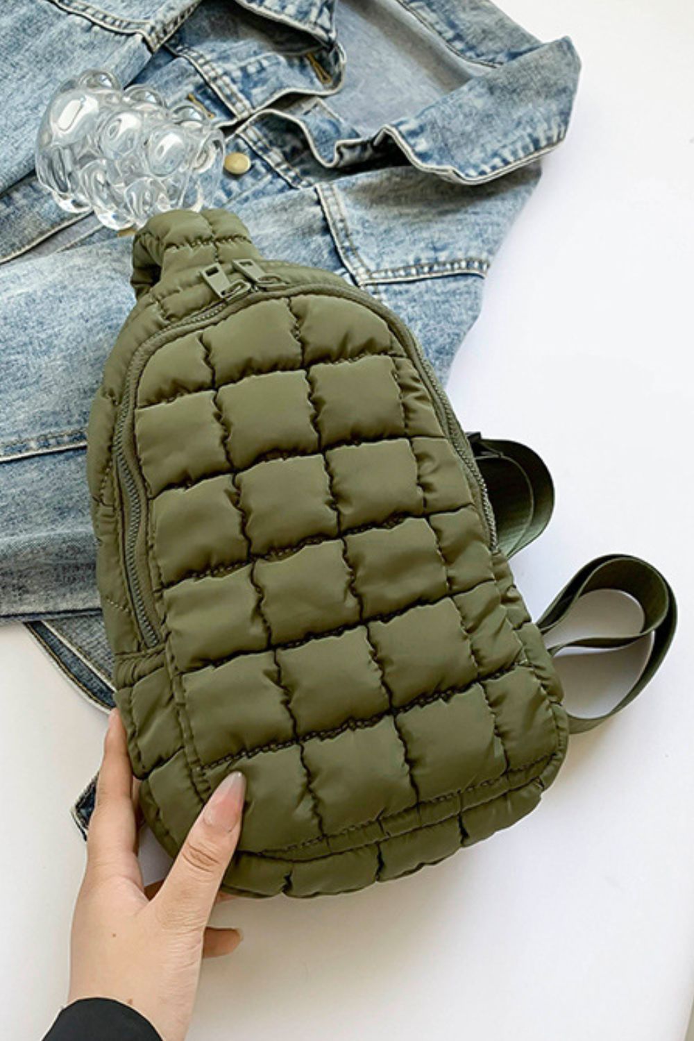 Quilted Nylon Crossbody Bag - The Daily Makeover