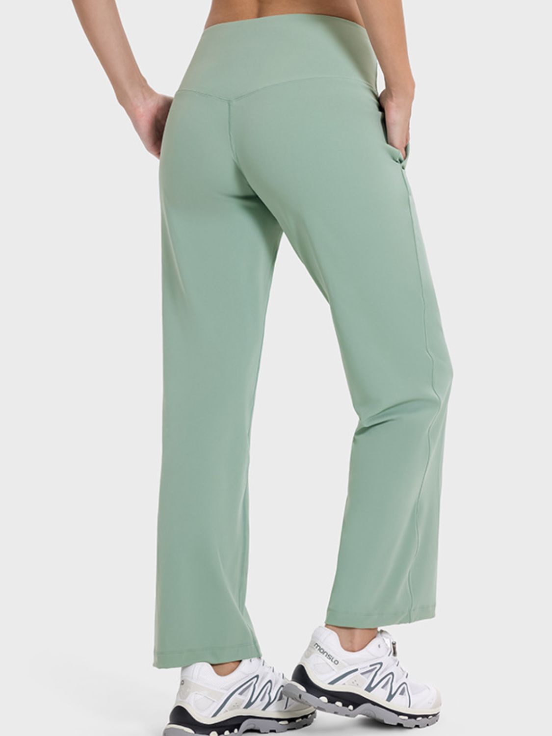 Pocketed High Waist Active Pants - The Daily Makeover