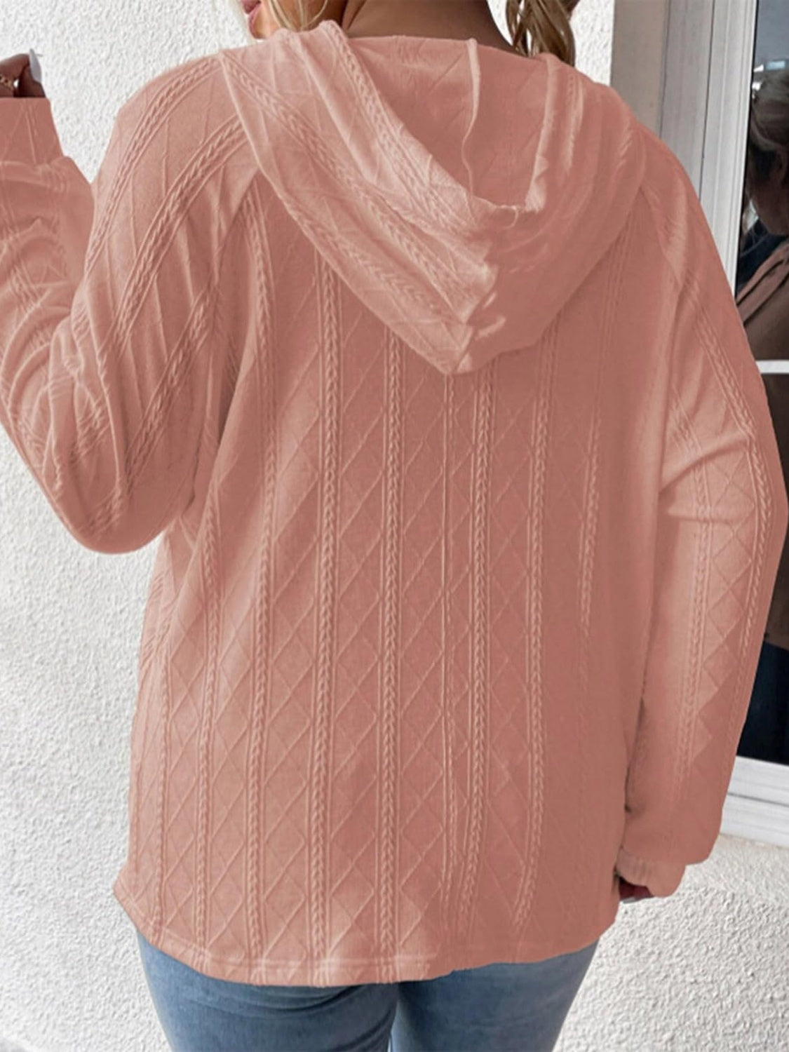 Full Size Drawstring Long Sleeve Hoodie - The Daily Makeover