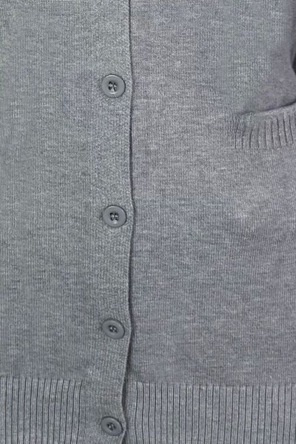 Pocketed V-Neck Button Up Long Sleeve Cardigan - The Daily Makeover