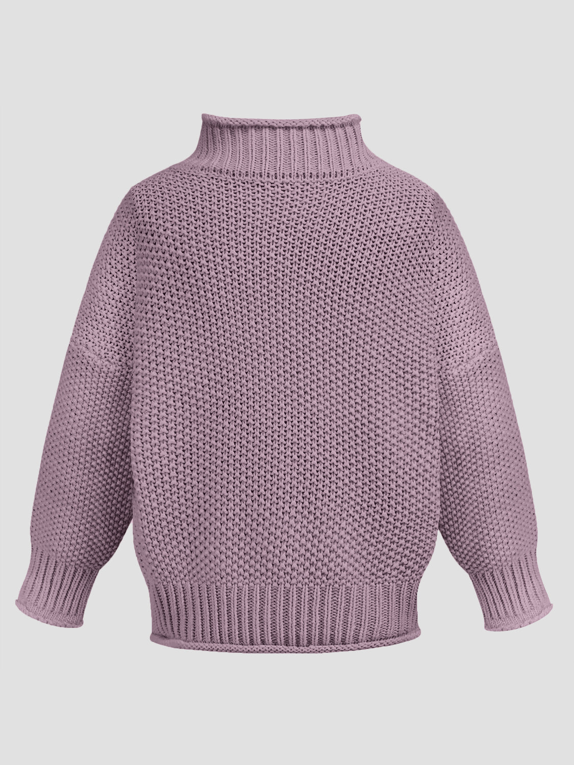 Turtleneck Long Sleeve Sweater - The Daily Makeover