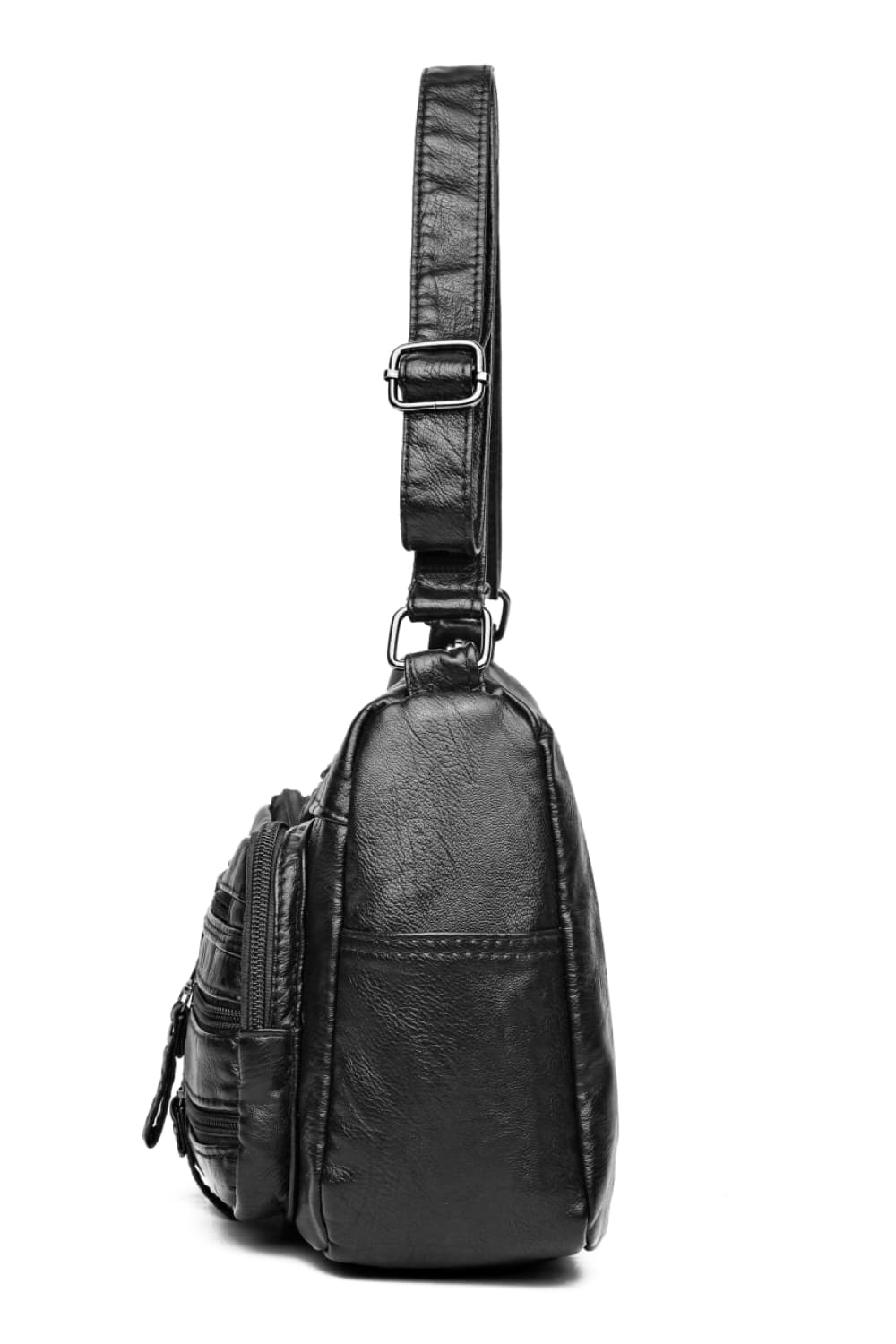 Multi-Pocket PU Leather Crossbody Bag - The Daily Makeover