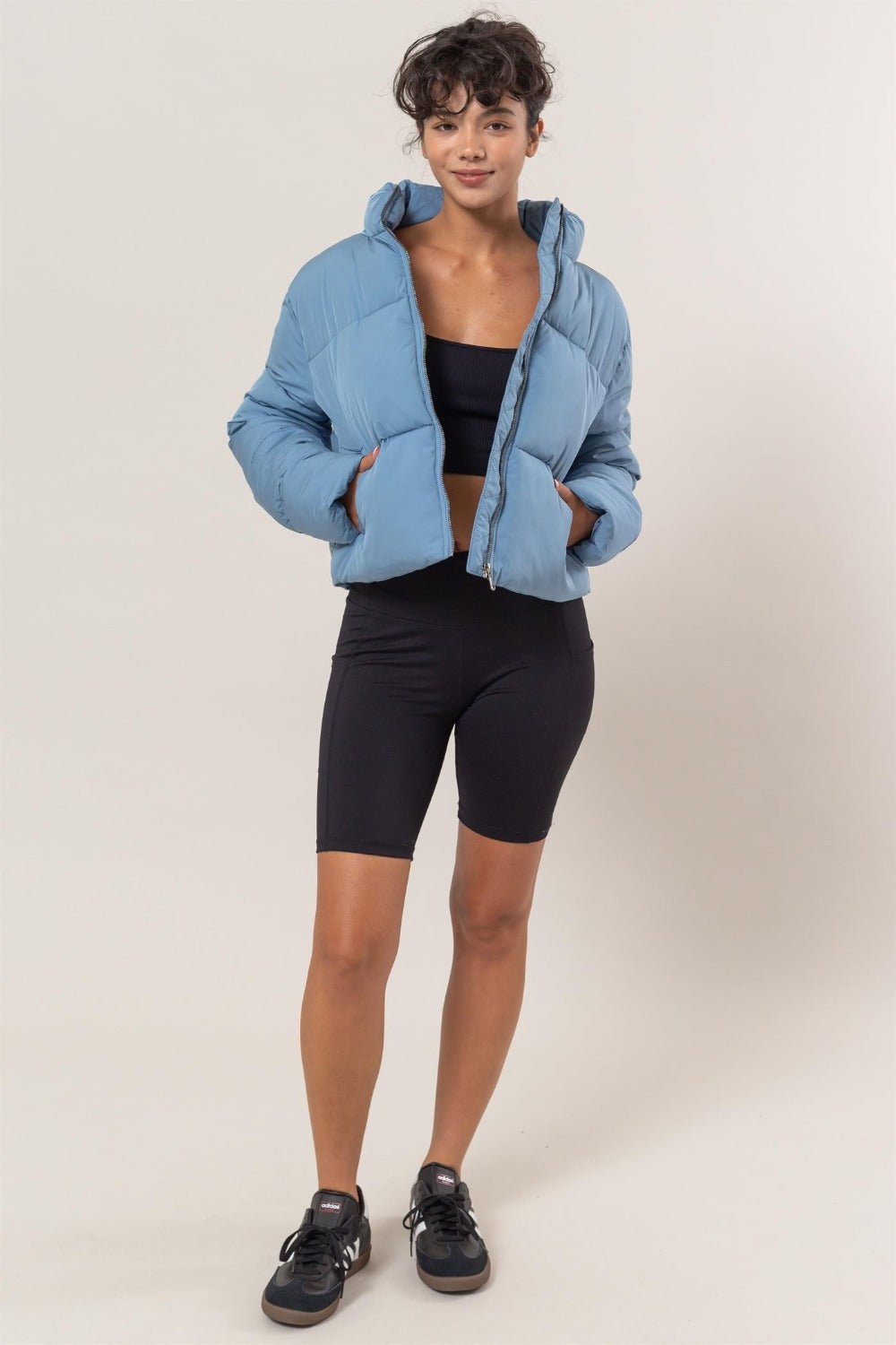 HYFVE Quilted Back Drawstring Puffer Jacket - The Daily Makeover
