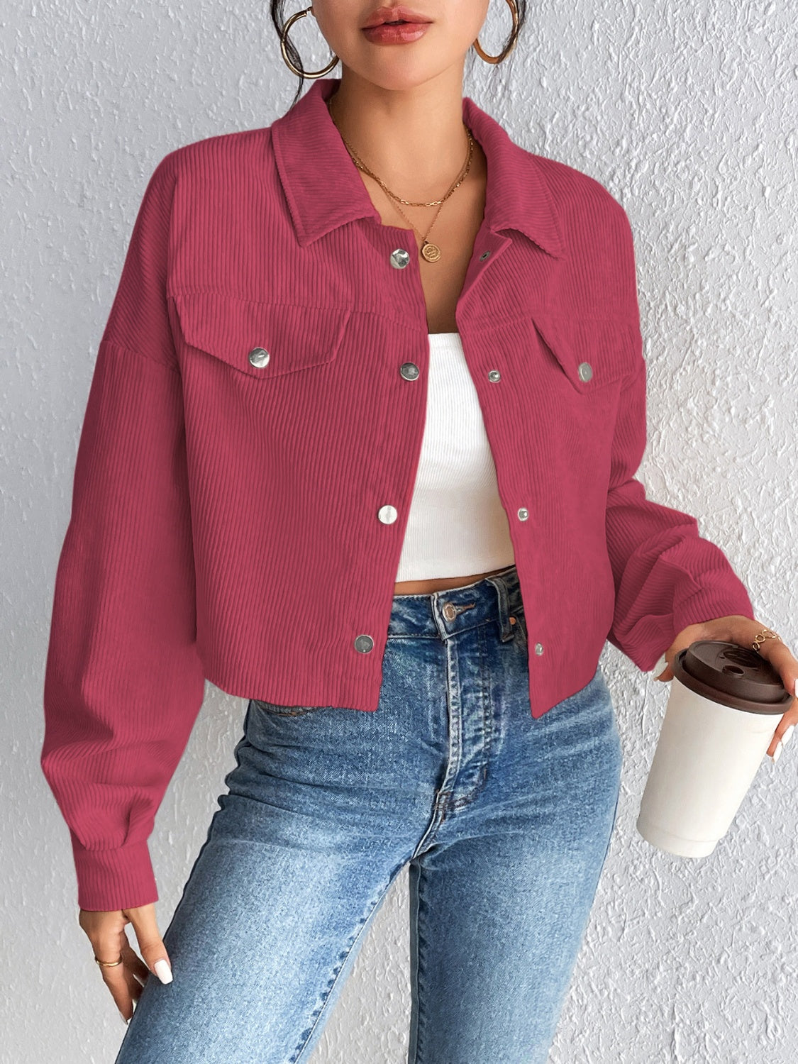 Honey Snap Down Long Sleeve Jacket - The Daily Makeover