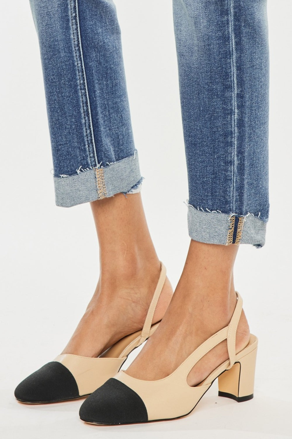 Kancan High Rise Cuffed Straight Jeans - The Daily Makeover