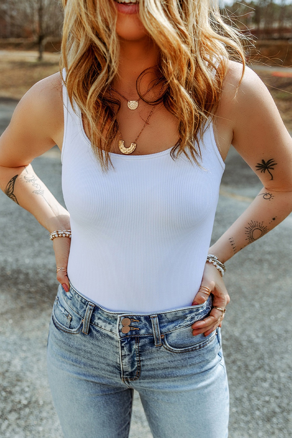 Scoop Neck Sleeveless Bodysuit - The Daily Makeover