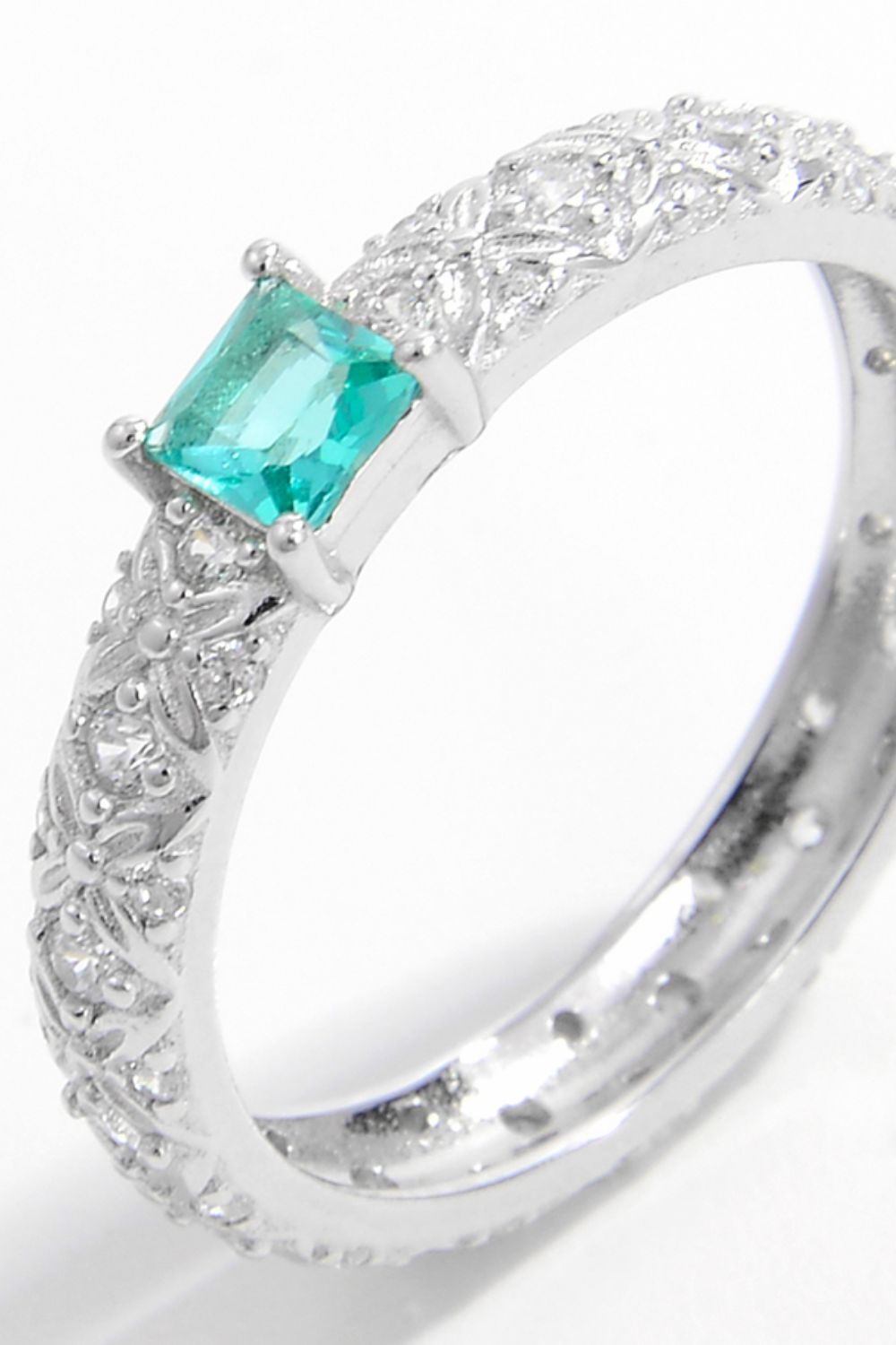925 Sterling Silver Square Zircon Ring - The Daily Makeover
