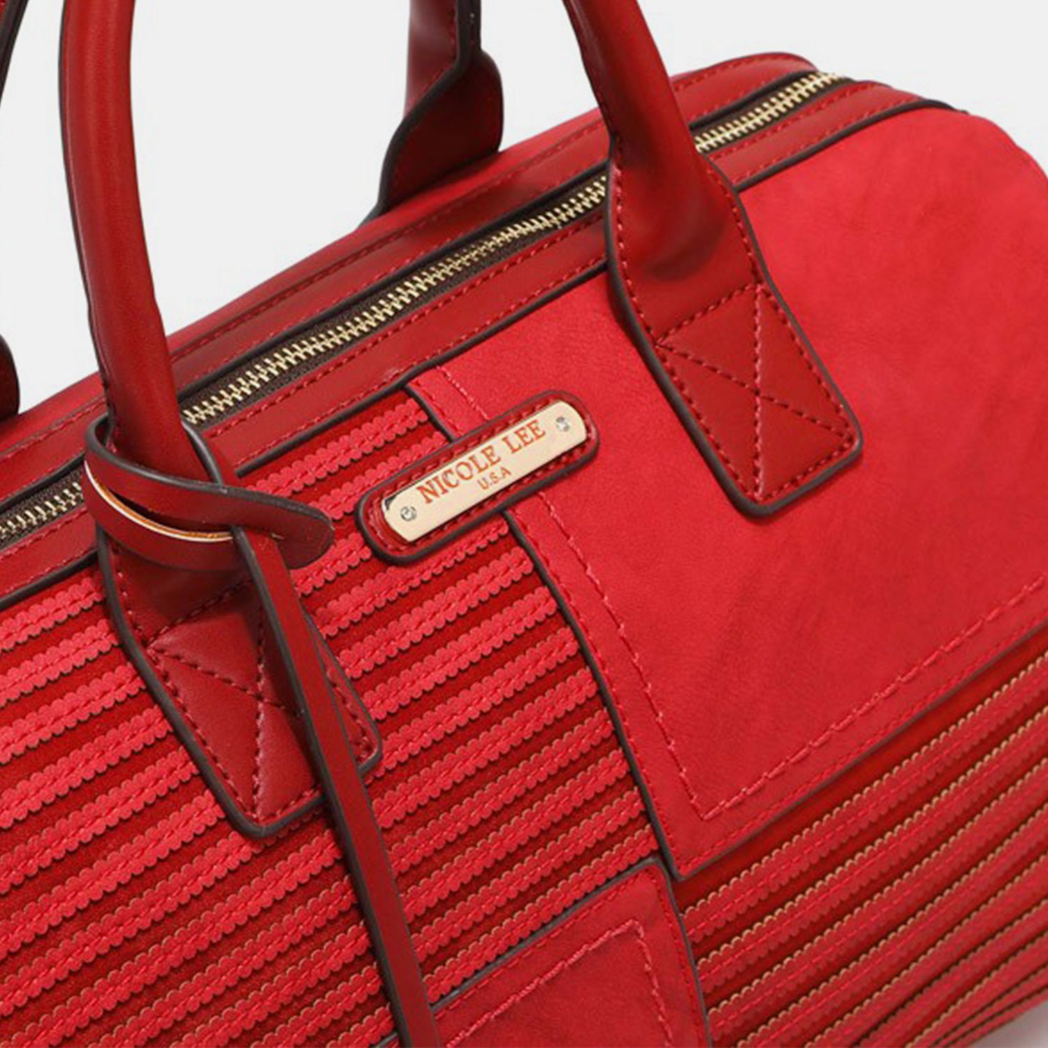 Nicole Lee USA Scallop Stitched Boston Bag - The Daily Makeover