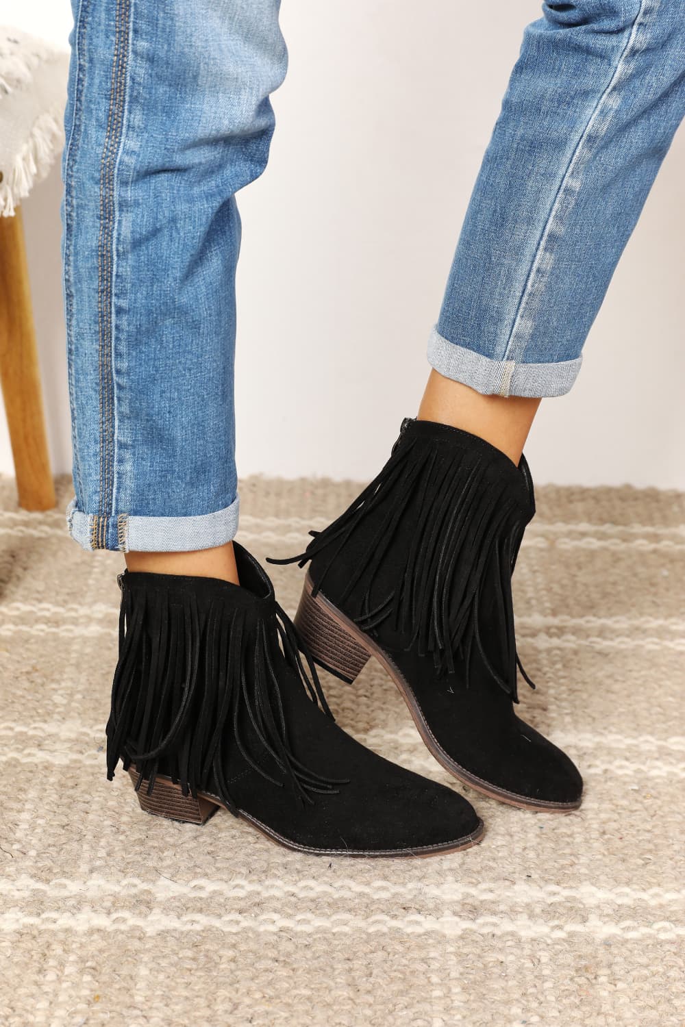 Legend Women's Fringe Cowboy Western Ankle Boots - The Daily Makeover
