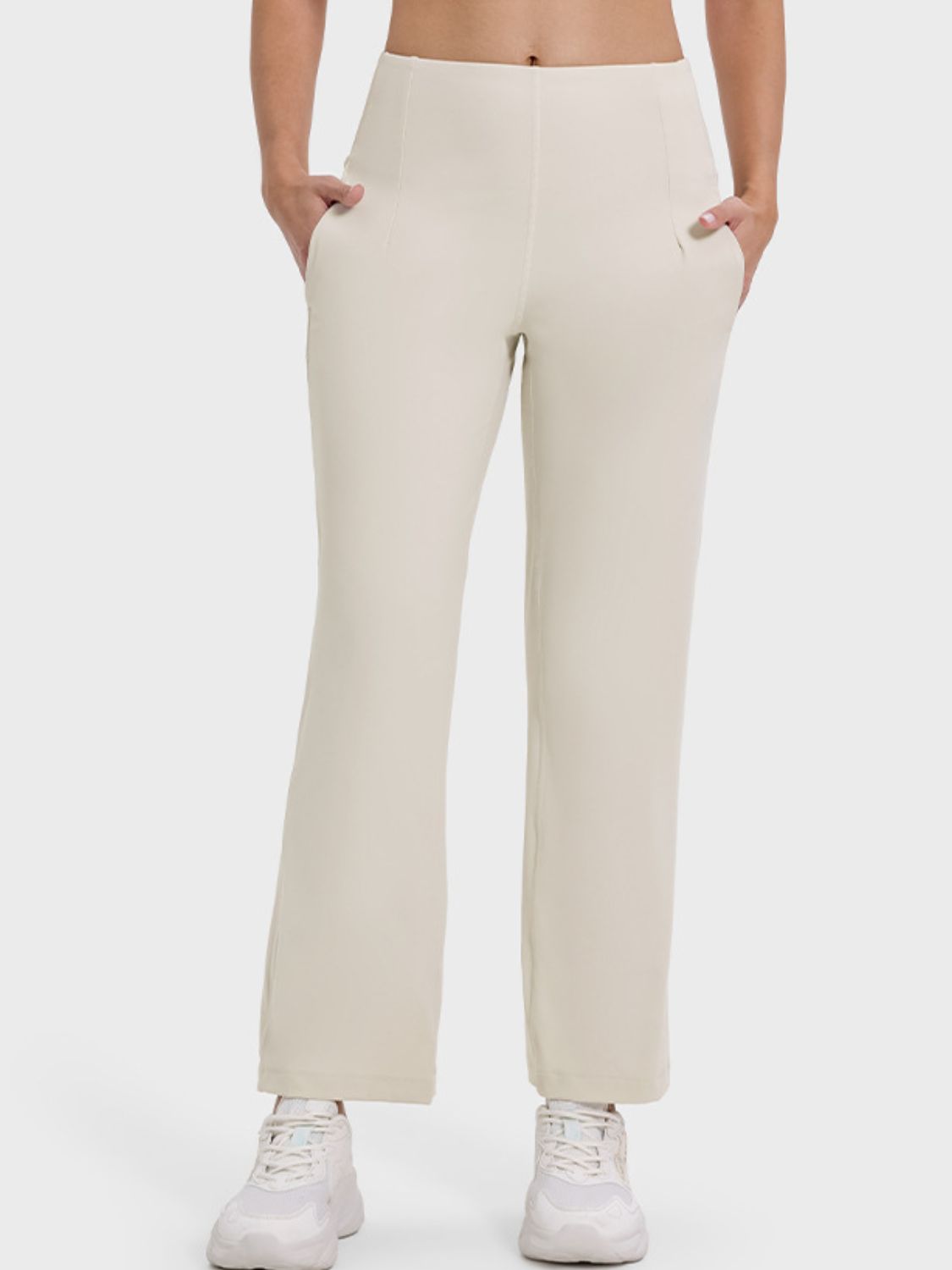 Pocketed High Waist Active Pants - The Daily Makeover