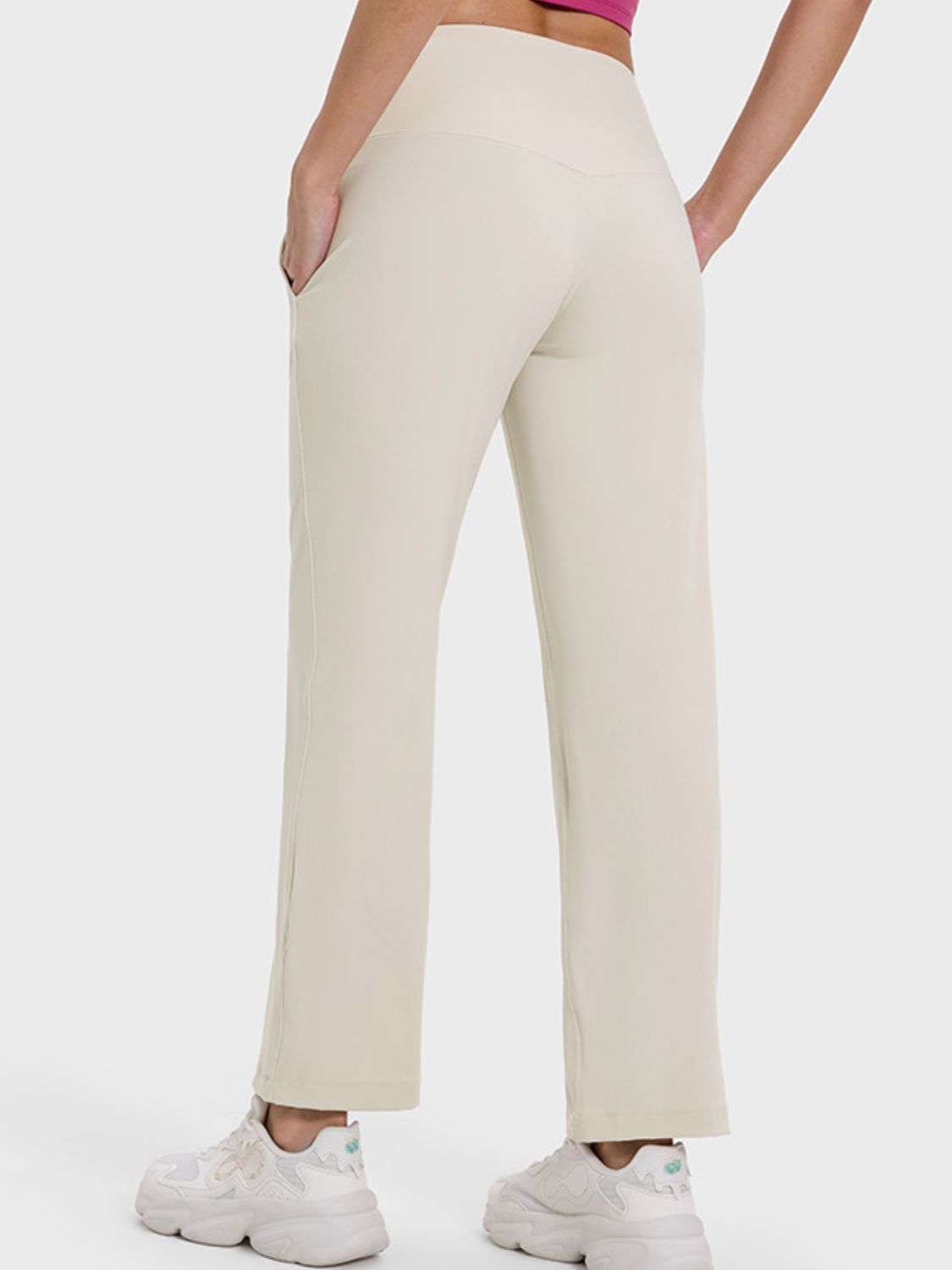Pocketed High Waist Active Pants - The Daily Makeover