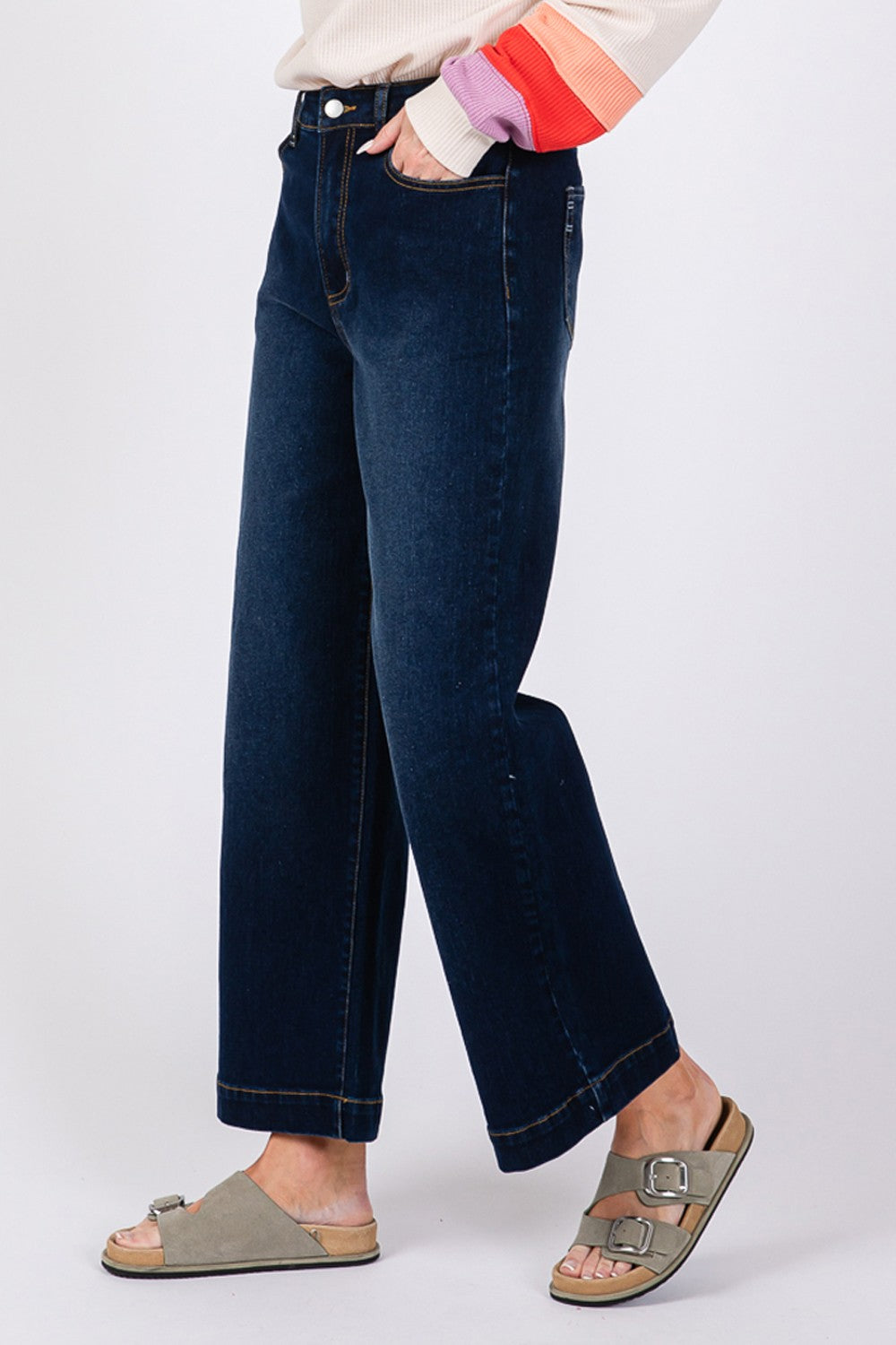 SAGE + FIG High Waist Wide Leg Jeans - The Daily Makeover
