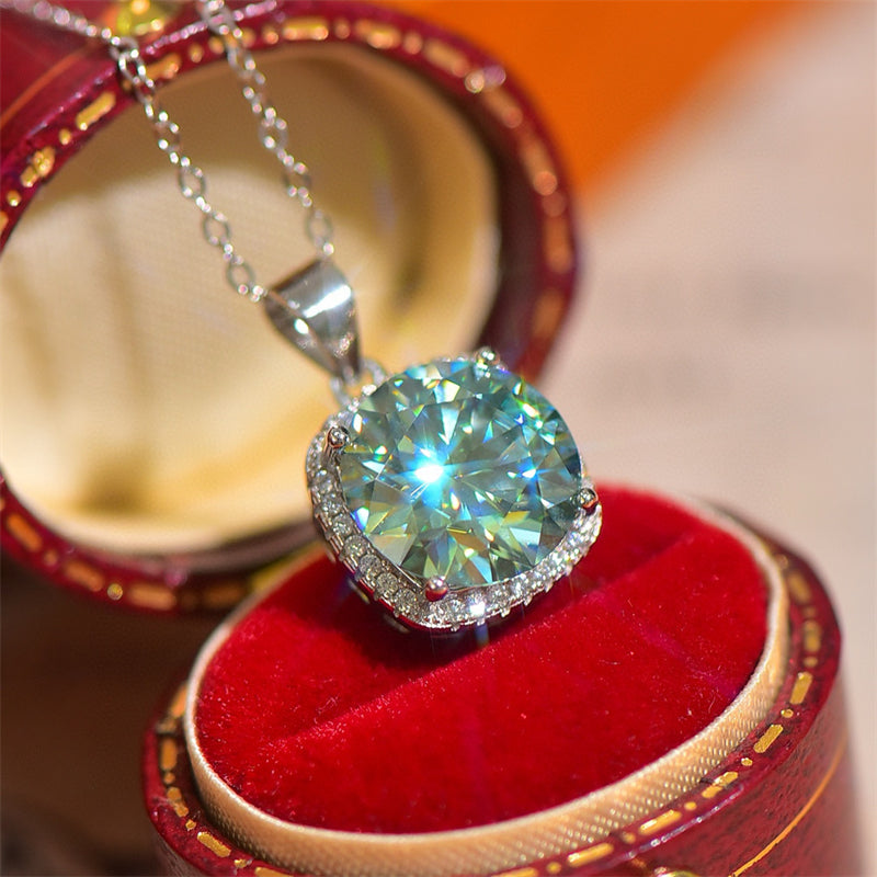 5 Carat Moissanite 925 Sterling Silver Pendant Necklace - The Daily Makeover
