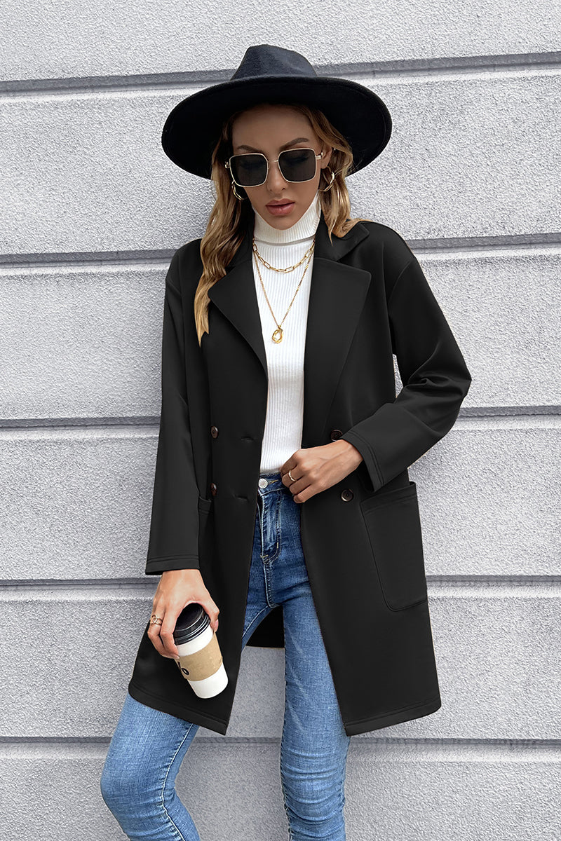 Ivy Lane Lapel Collar Long Sleeve Blazer - The Daily Makeover