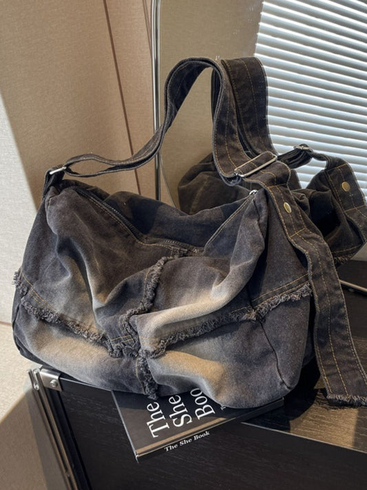 Raw Hem Gradient Crossbody Bag - The Daily Makeover