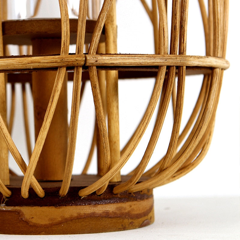 Chinese Wooden Rattan Lantern for Candles - The Daily Makeover