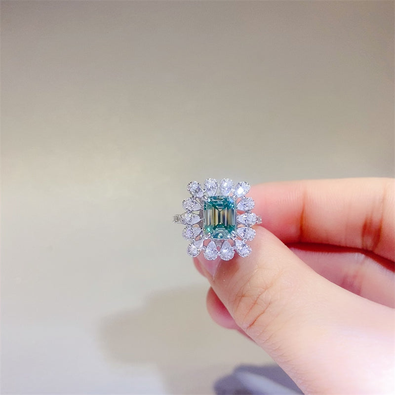 1 Carat Moissanite 925 Sterling Silver Ring - The Daily Makeover
