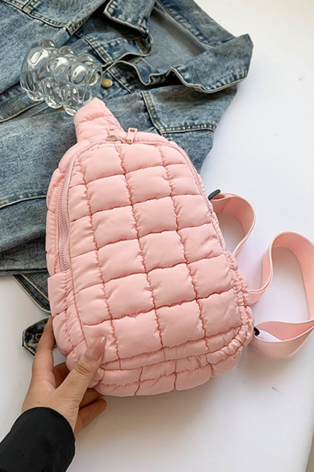Quilted Nylon Crossbody Bag - The Daily Makeover