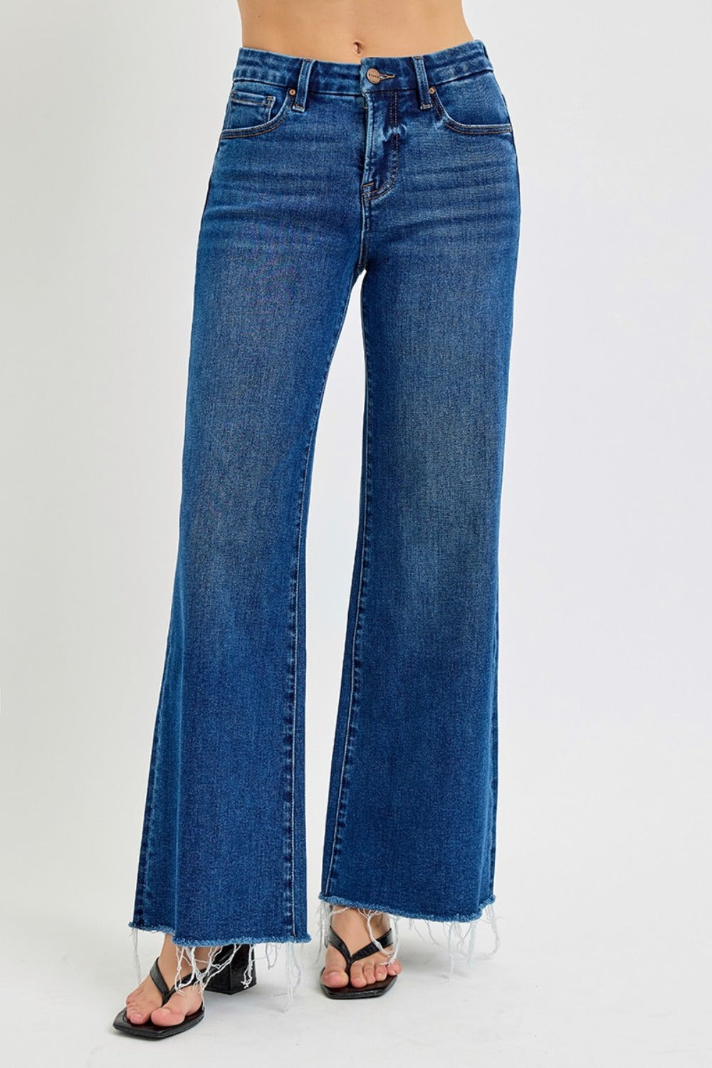 RISEN Tummy Control High Rise Wide Leg Jeans - The Daily Makeover