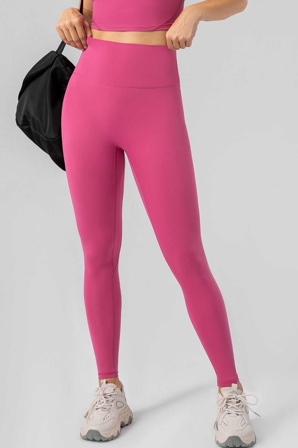 High Waist Wide Waistband Active Leggings - The Daily Makeover