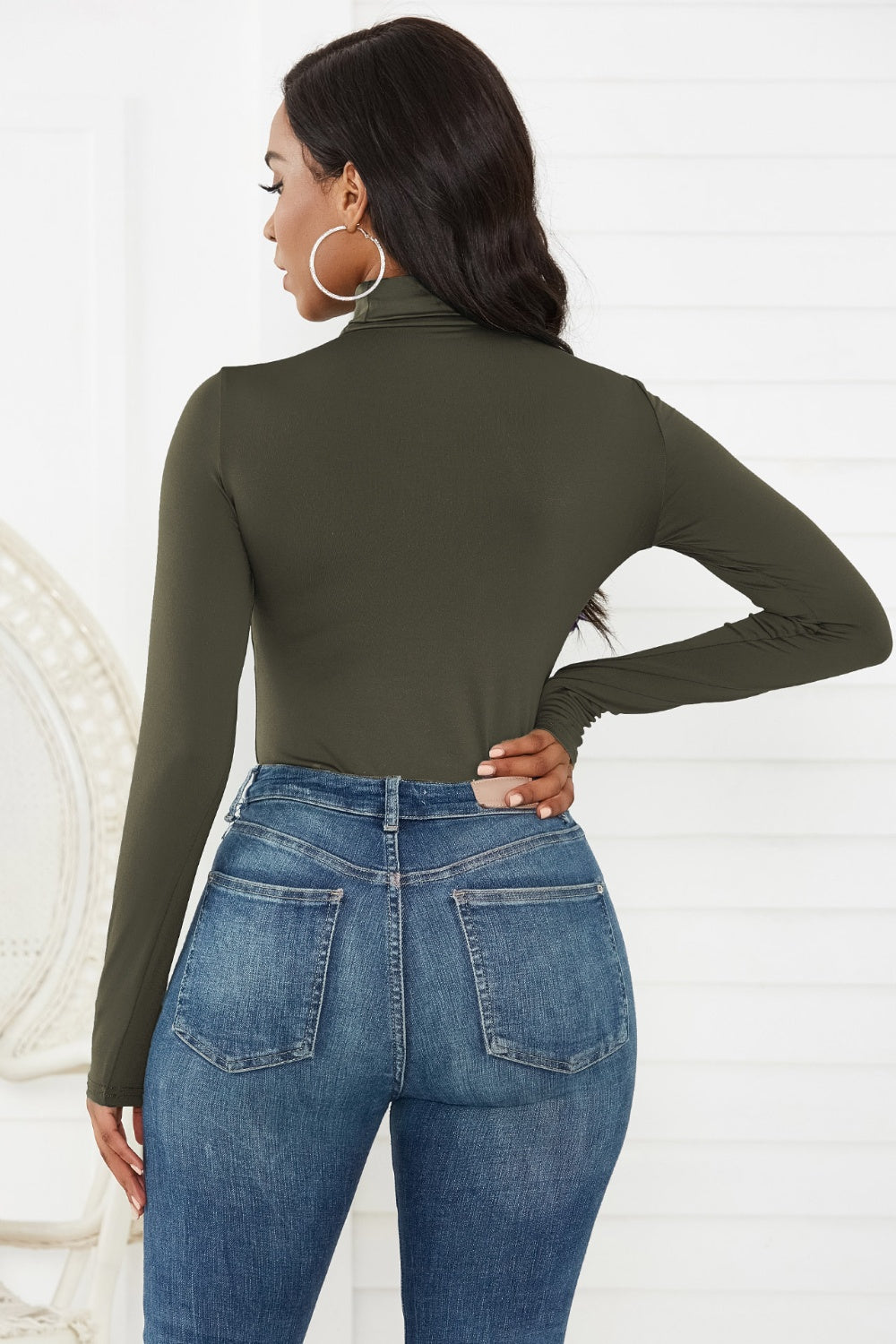 Turtleneck Long Sleeve Bodysuit - The Daily Makeover