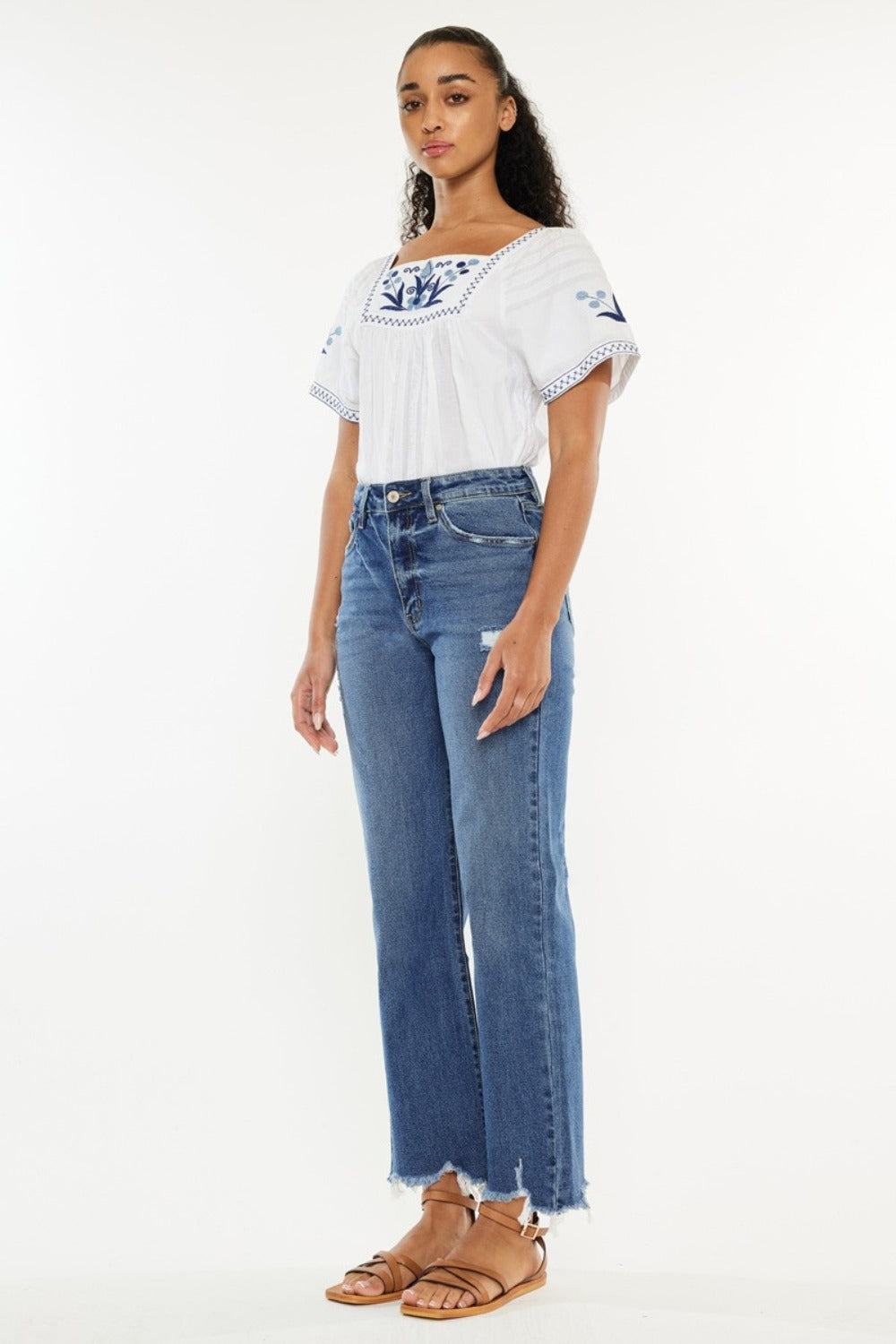 Kancan Full Size High Rise Slim Wide Leg Jeans - The Daily Makeover