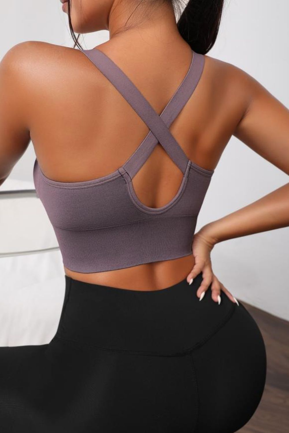 Scoop Neck Long Active Bra - The Daily Makeover
