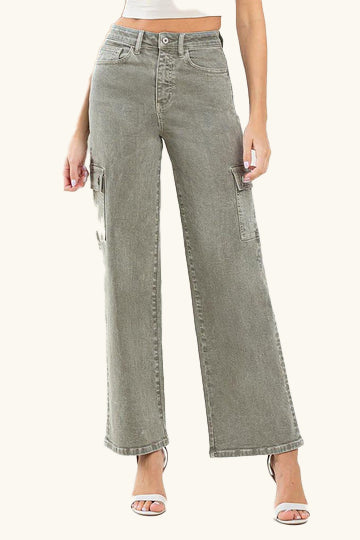 Vervet by Flying Monkey 90's Super High Rise Cargo Jeans - The Daily Makeover