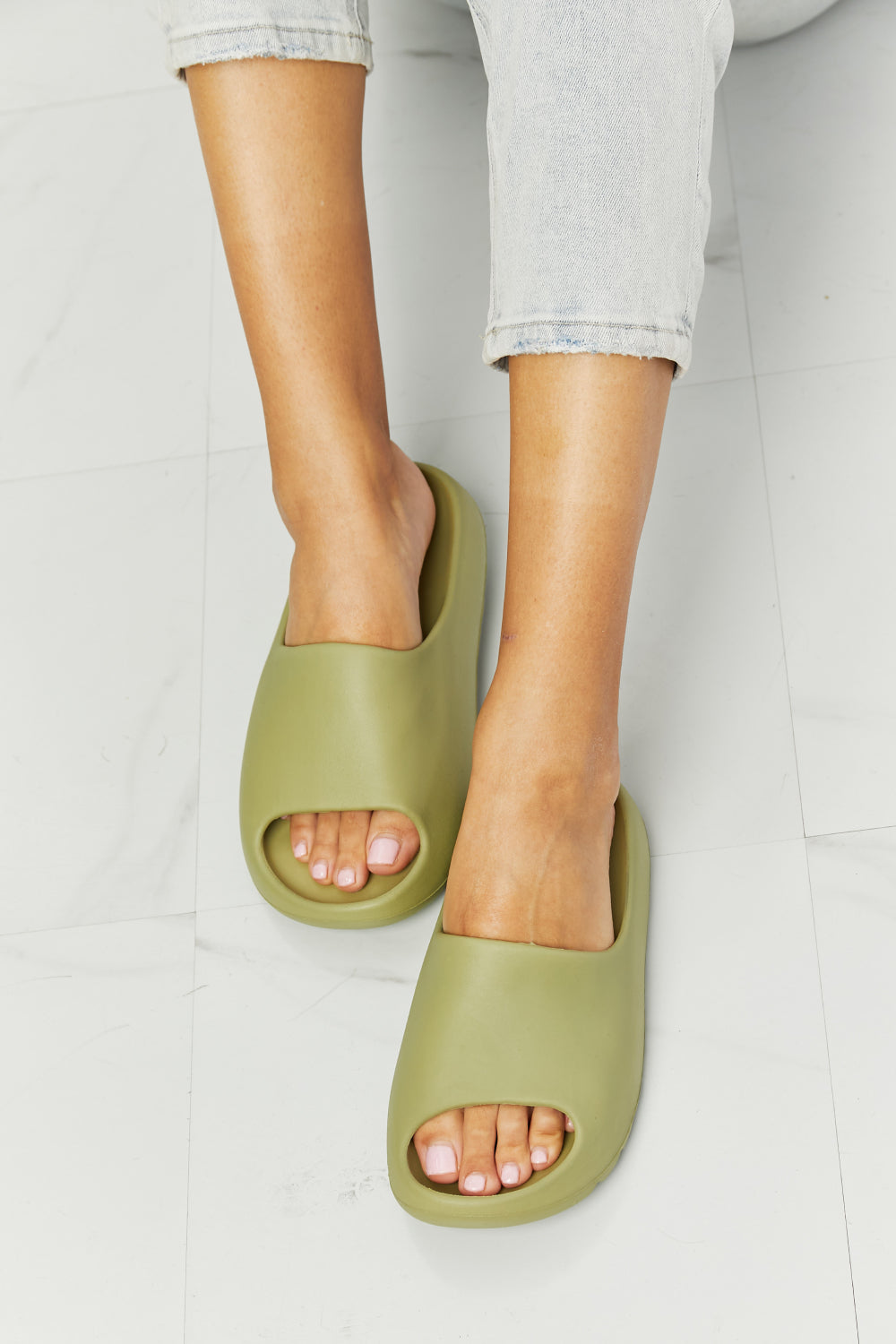 NOOK JOI In My Comfort Zone Slides in Green - The Daily Makeover