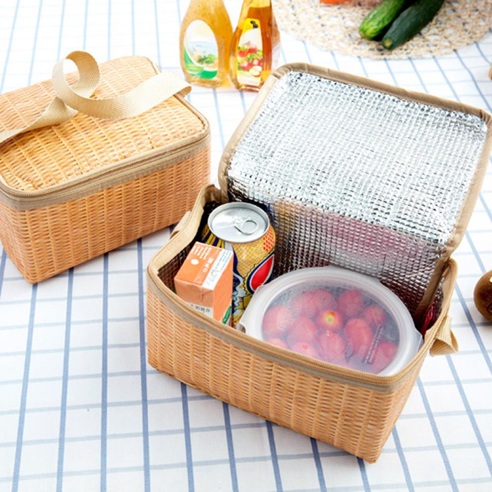 Outdoor Camping Picnic Wicker Basket - The Daily Makeover
