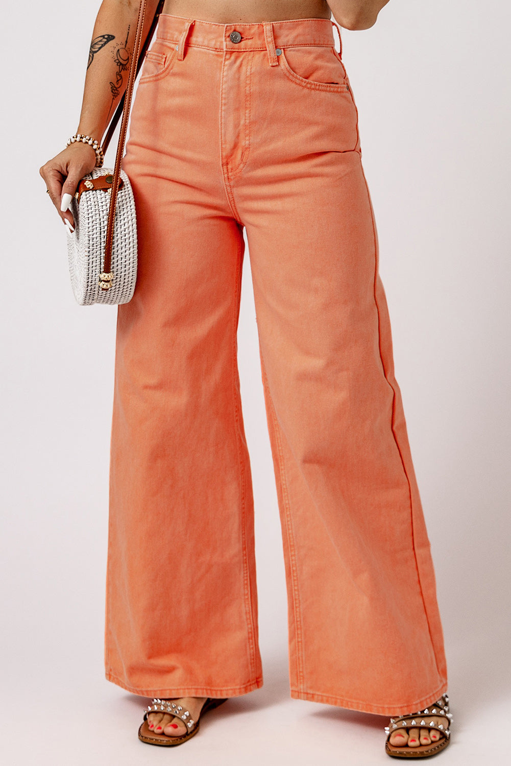 Wide Leg High Waist Jeans - The Daily Makeover