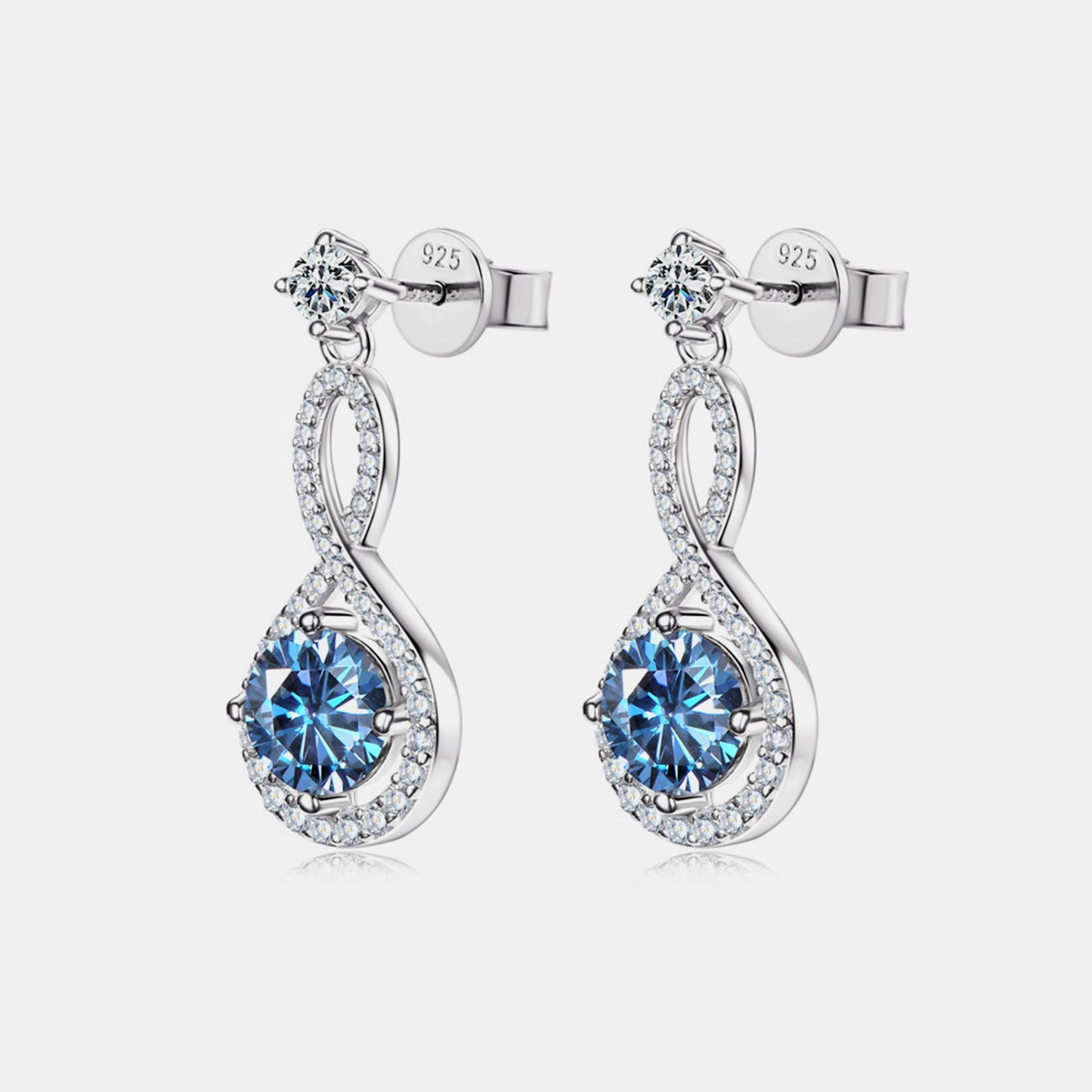 1 Carat Moissanite 925 Sterling Silver Earrings - The Daily Makeover