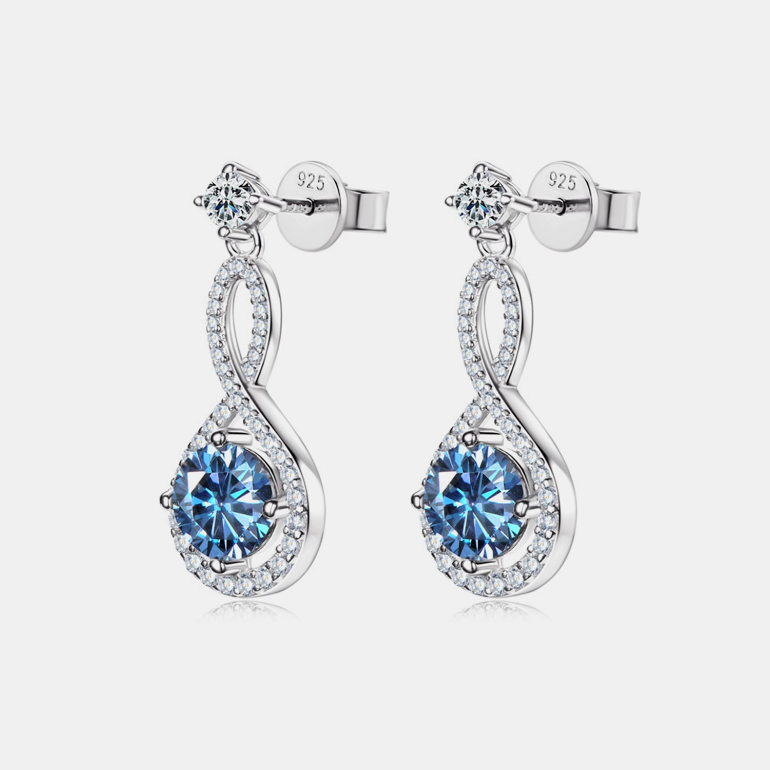 1 Carat Moissanite 925 Sterling Silver Earrings - The Daily Makeover