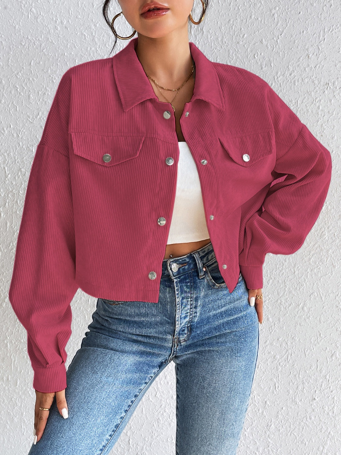 Honey Snap Down Long Sleeve Jacket - The Daily Makeover