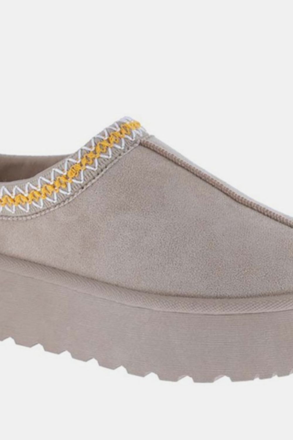 Weeboo Platform Embroidered Trim Slip-On Boots - The Daily Makeover
