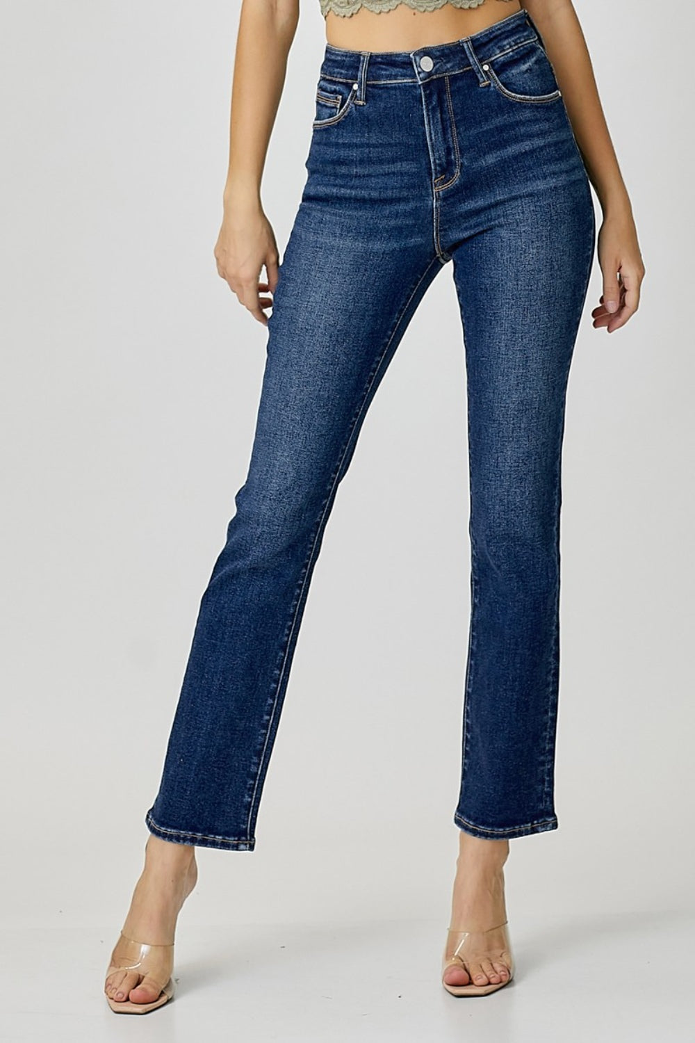 Full Size High Waist Straight Jeans - The Daily Makeover
