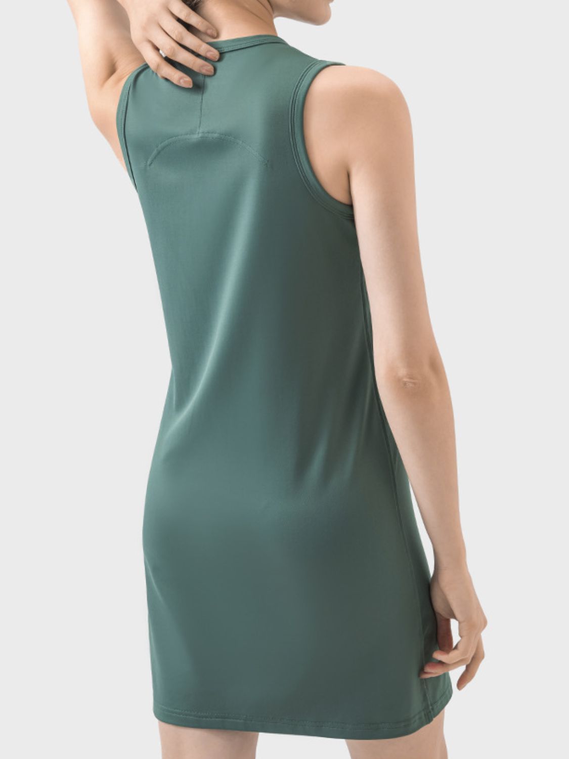 Round Neck Sleeveless Active Dress - The Daily Makeover