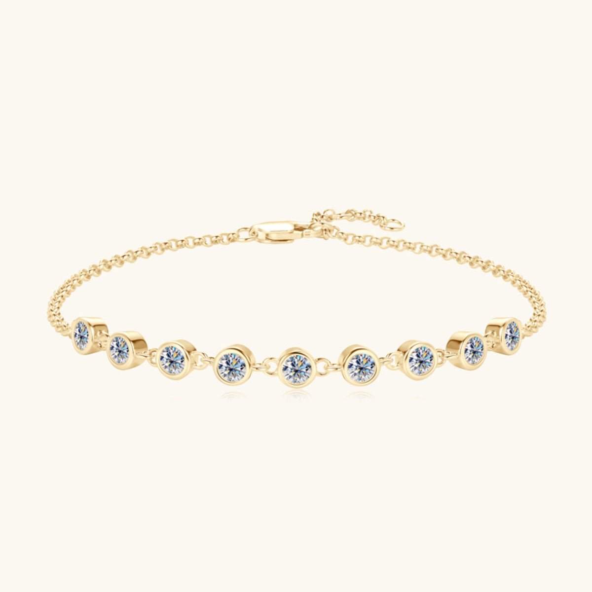 Inlaid Moissanite 925 Sterling Silver Bracelet - The Daily Makeover