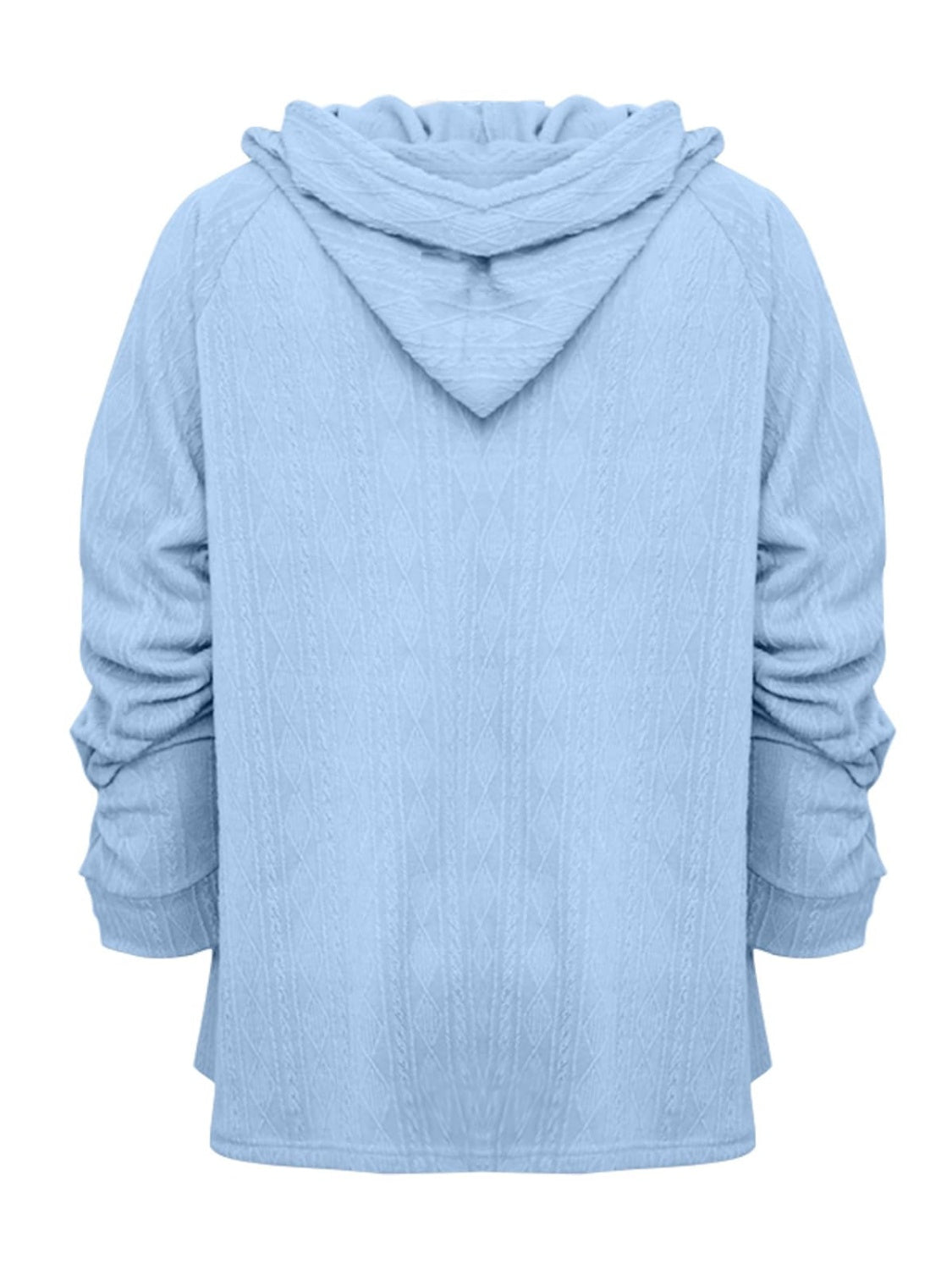 Full Size Drawstring Long Sleeve Hoodie - The Daily Makeover