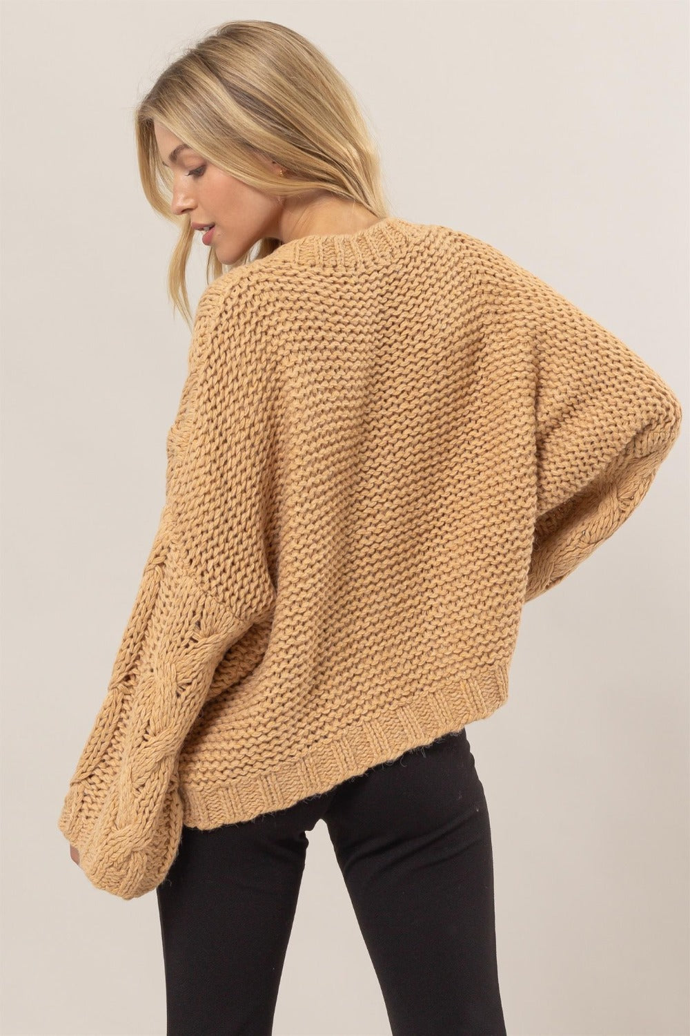 HYFVE Cable Knit V-Neck Sweater - The Daily Makeover