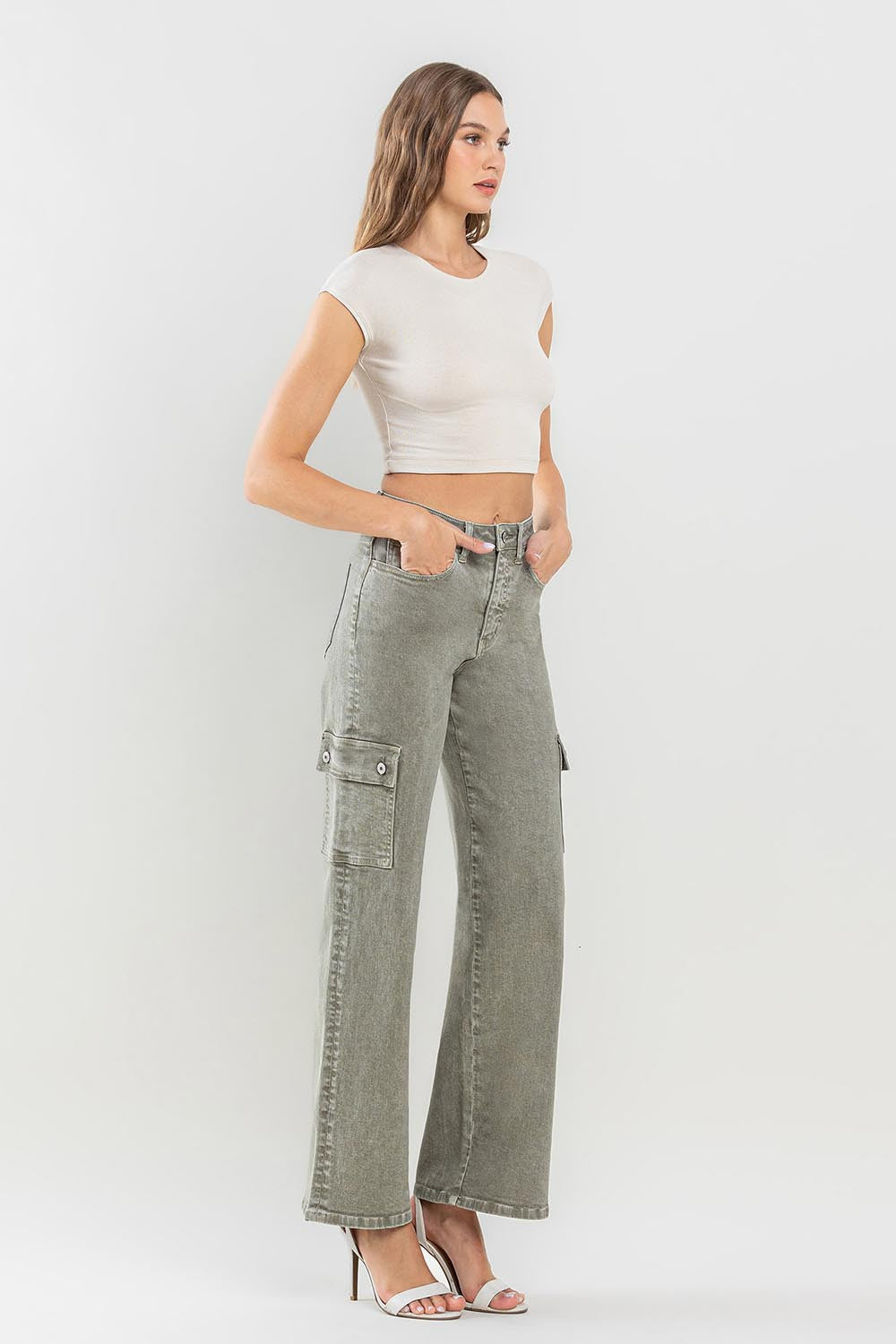 Vervet by Flying Monkey 90's Super High Rise Cargo Jeans - The Daily Makeover