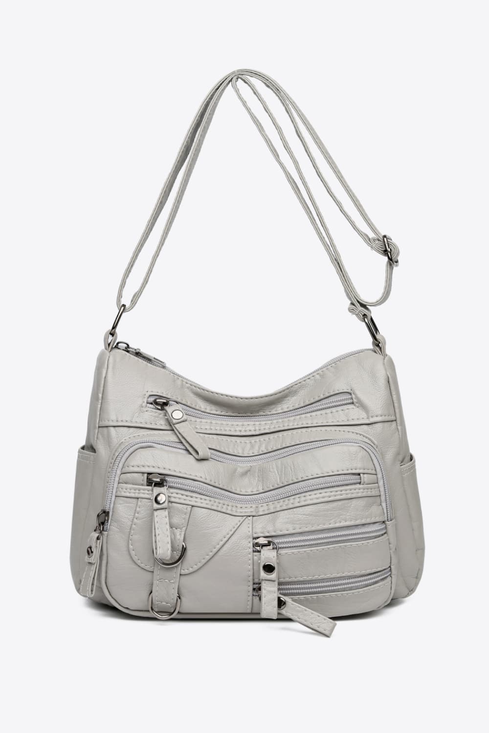 Multi-Pocket PU Leather Crossbody Bag - The Daily Makeover
