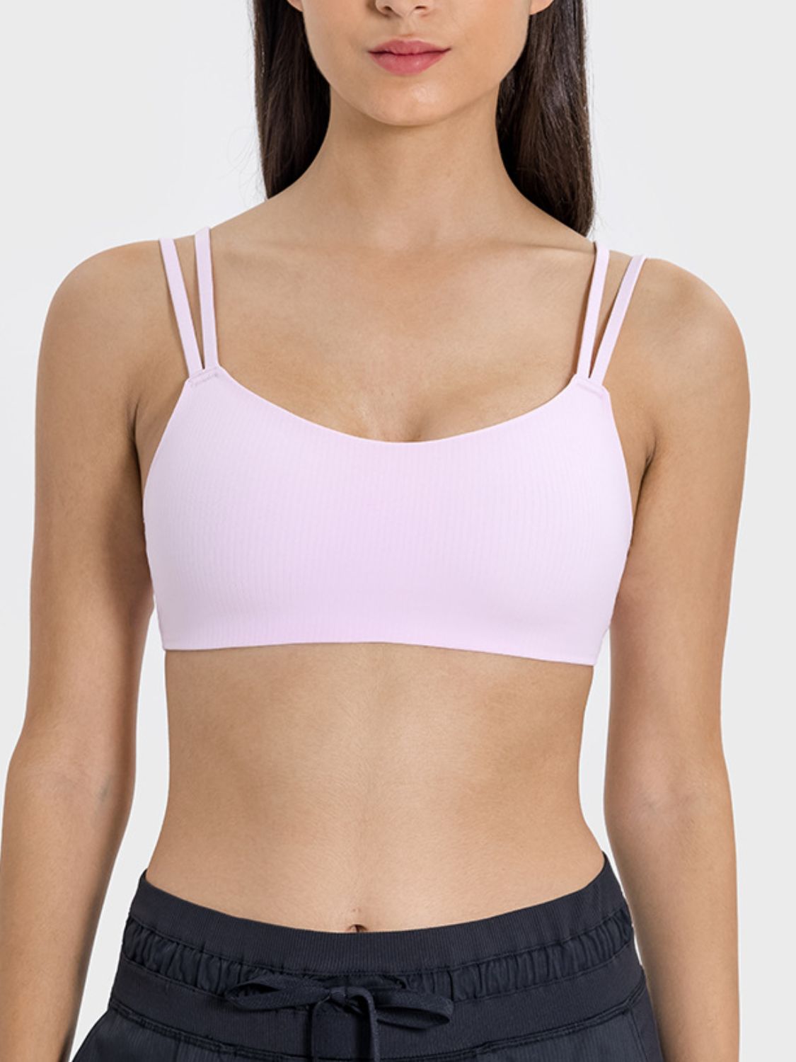 Scoop Neck Double Strap Active Cami - The Daily Makeover