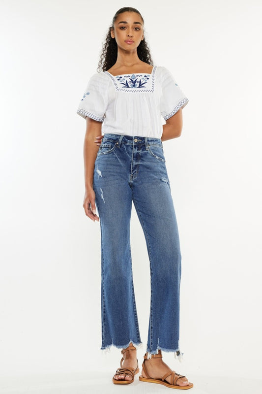 Kancan Full Size High Rise Slim Wide Leg Jeans - The Daily Makeover