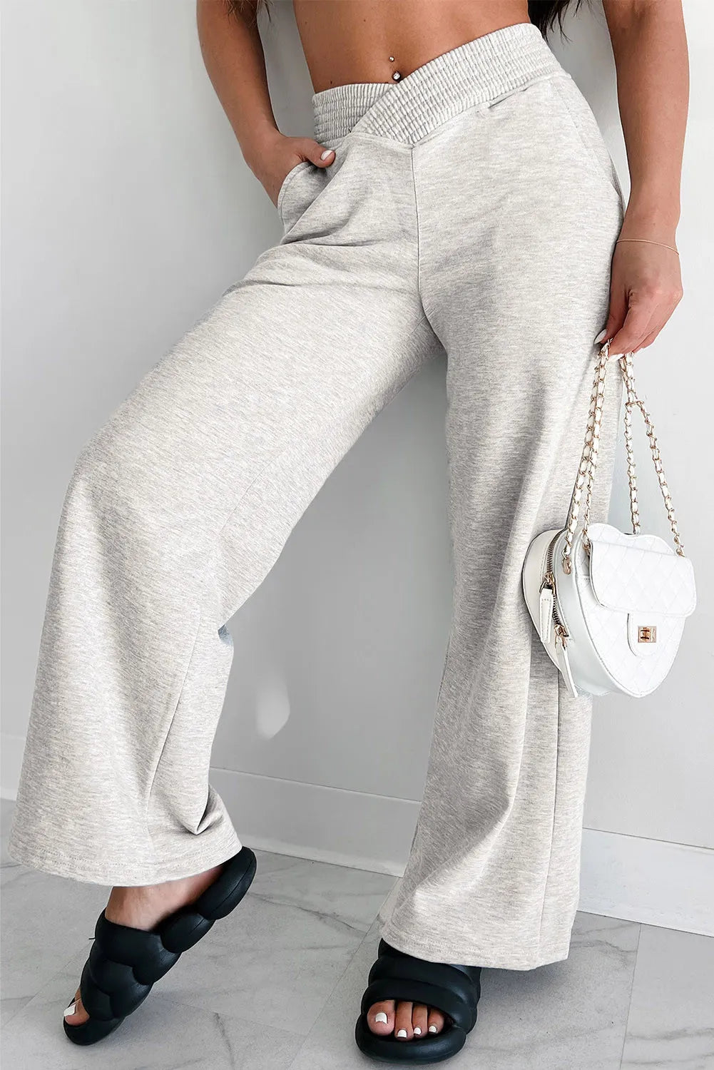 Elastic Waist Active Pants with Pockets - The Daily Makeover